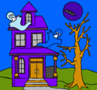 Dibujo Casa fantansma pintado por dibujo255555