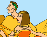 Dibujo César y Cleopatra pintado por 454545