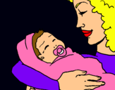 Dibujo Madre con su bebe II pintado por mkjhigh