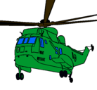 Dibujo Helicóptero al rescate pintado por IBAN 