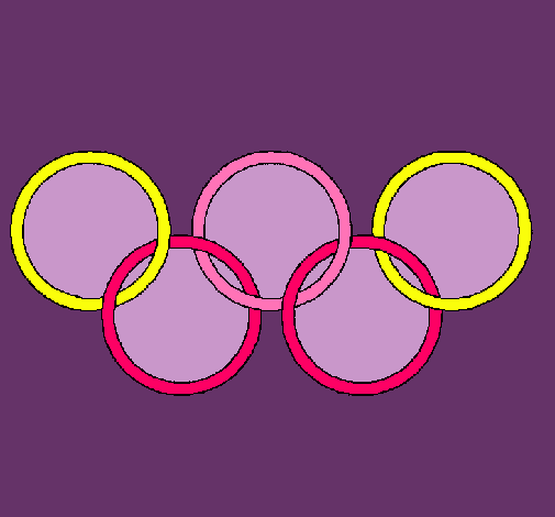 Dibujo Anillas de los juegos olimpícos pintado por AGUCHI