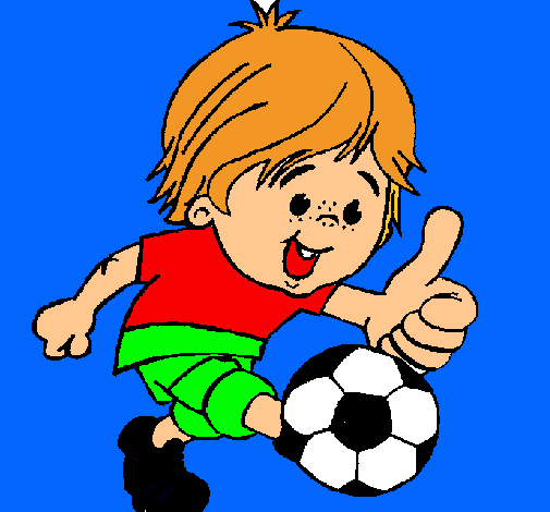 Dibujo Chico jugando a fútbol pintado por RIKY