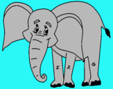 Dibujo Elefante feliz pintado por Dumbo