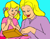 Dibujo Madre e hija pintado por lauruki
