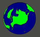 Dibujo Planeta Tierra pintado por Sikiriki