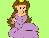 Dibujo Princesa sentada pintado por ivannalrn