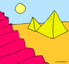 Dibujo Pirámides pintado por ejipto