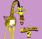 Dibujo Madagascar 2 Melman pintado por daney