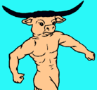 Dibujo Cabeza de búfalo pintado por guardar