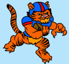 Dibujo Jugador tigre pintado por ratoncito
