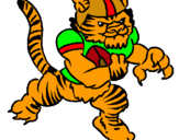 Dibujo Jugador tigre pintado por tirguin