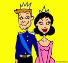 Dibujo Príncipe y princesa pintado por kinberly