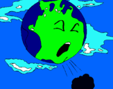 Dibujo Tierra enferma pintado por kkkkkkkkkkkk