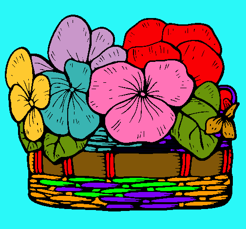 Dibujo Cesta de flores 12 pintado por Genesis027