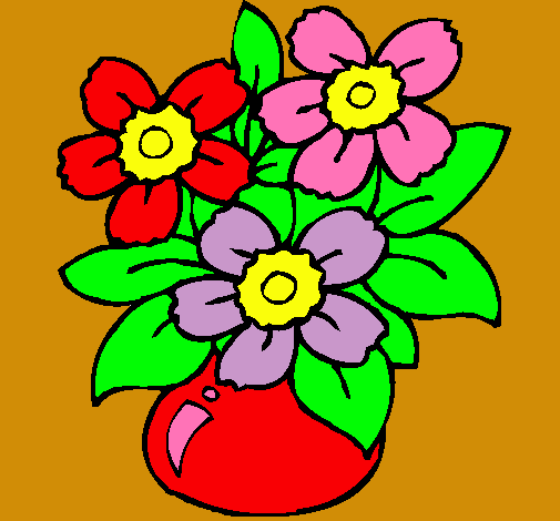 Dibujo Jarrón de flores pintado por Cecilia_06