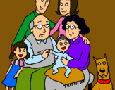 Dibujo Familia pintado por cheg