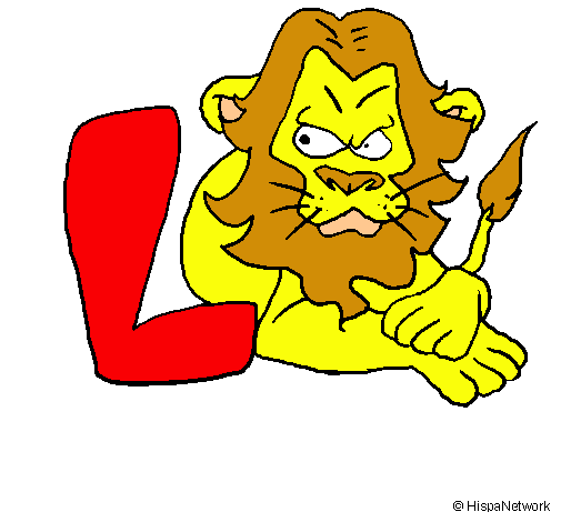 Dibujo León pintado por canariii