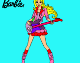 Dibujo Barbie guitarrista pintado por celiadiz