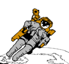 Dibujo Astronauta en el espacio pintado por iviimagenes