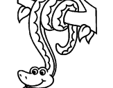 Dibujo Serpiente colgada de un árbol pintado por Iguitur