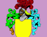 Dibujo Escudo de armas y casco pintado por sete19