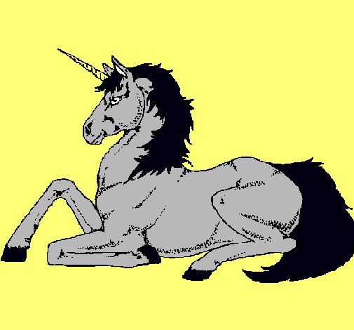 Dibujo Unicornio sentado pintado por anajackson