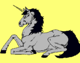 Dibujo Unicornio sentado pintado por anajackson