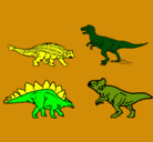Dibujo Dinosaurios de tierra pintado por minotauro