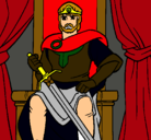 Dibujo Caballero rey pintado por crisjklken