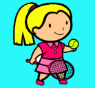 Dibujo Chica tenista pintado por lauruki