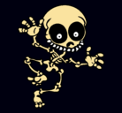 Dibujo Esqueleto contento 2 pintado por leizzu