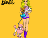 Dibujo Barbie con sus mascotas pintado por MARIA-TB