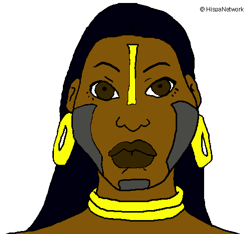 Dibujo Mujer maya pintado por grettel21