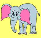 Dibujo Elefante feliz pintado por renecillo