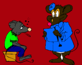 Dibujo Doctor y paciente ratón pintado por yuuuuuuuuuuu