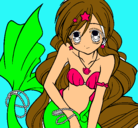 Dibujo Sirena pintado por lilusass