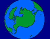 Dibujo Planeta Tierra pintado por mediebal