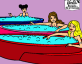 Dibujo Barbie y sus amigas en el jacuzzi pintado por yacusis