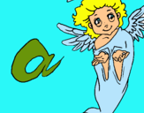 Dibujo Ángel pintado por angelitoty