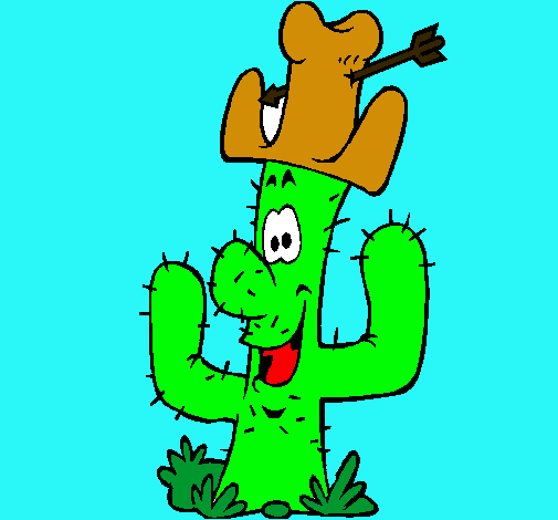 Cactus con sombrero