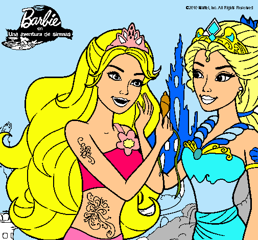 Barbie se despiede de la reina sirena