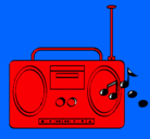 Dibujo Radio cassette 2 pintado por hellenguin