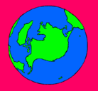 Dibujo Planeta Tierra pintado por enyelsita