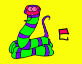 Dibujo Serpiente pintado por mymyua