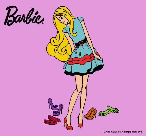 Barbie y su colección de zapatos