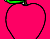 Dibujo manzana pintado por rhiufhuihyug