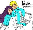 Dibujo El nuevo portátil de Barbie pintado por kiomacscrtn