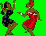 Dibujo Mujeres bailando pintado por grettel21