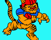 Dibujo Jugador tigre pintado por juand
