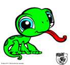 Dibujo Lagarto Littlest Pet Shop pintado por yasira